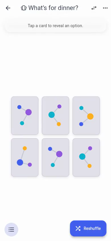 Card pick — gameplay still