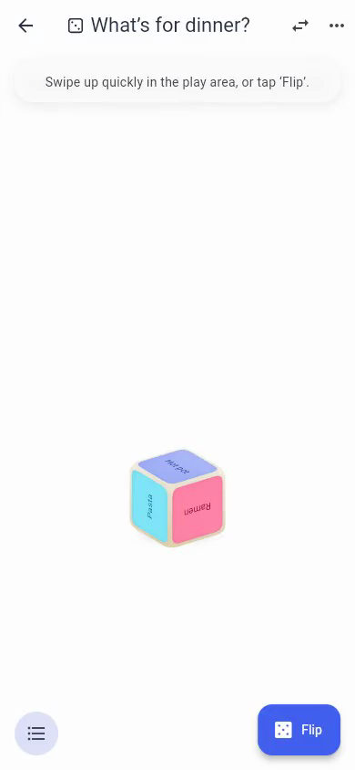 Dice roll — gameplay still