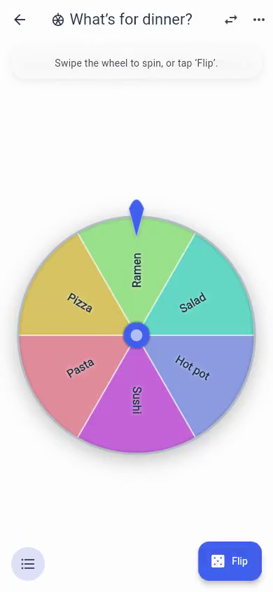 Fortune wheel — gameplay still